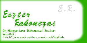 eszter rakonczai business card